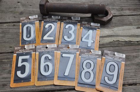 vintage metal house numbers|reflective metal house number signs.